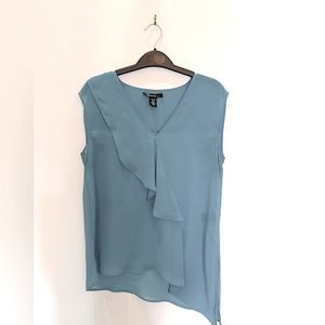 🩵Kenneth Cole Asymmetrical Sheer Blouse
